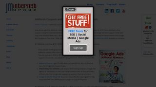 
                            3. Get AdWords Coupons: Free $100 / $75 Google Ads Coupons ...