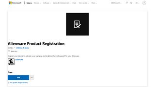 
                            5. Get Alienware Product Registration - Microsoft Store