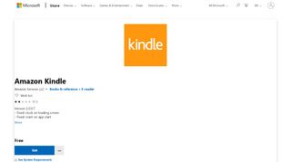 
                            10. Get Amazon Kindle - Microsoft Store