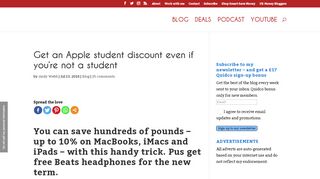
                            11. Get an Apple student discount even if you're not a student | Be Clever ...