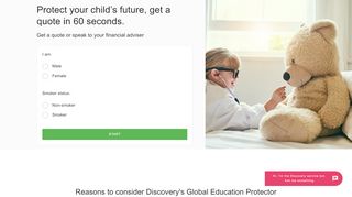 
                            8. Get an Education Protector quote - Discovery