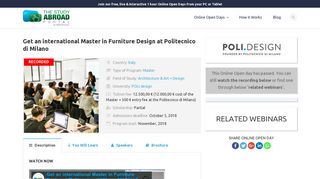 
                            12. Get an international Master in Furniture Design at Politecnico di Milano