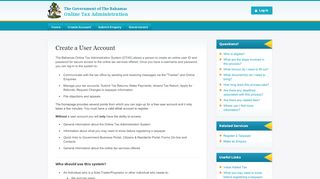 
                            4. Get an Online User Account - Ministry of Finance - Online Tax ...