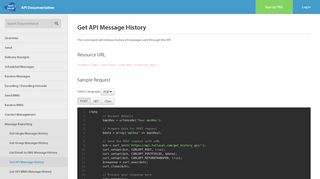 
                            4. Get API Message History - Textlocal
