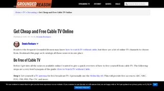 
                            4. Get Cheap and Free Cable TV Online | Grounded Reason