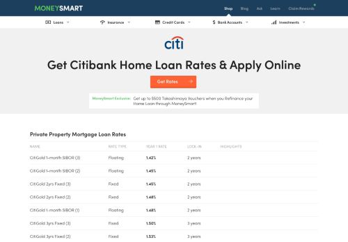 
                            10. Get Citibank Home Loan & Mortgage Interest Rates - Singapore ...