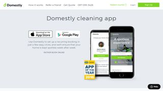 
                            4. Get Cleaning App - Domestly - Domestic cleaners | Cleaning service