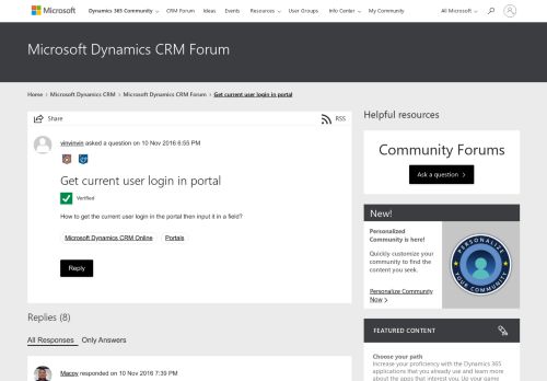 
                            3. Get current user login in portal - Microsoft Dynamics CRM ...
