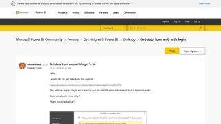 
                            7. Get data from web with login - Microsoft Power BI Community