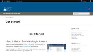 
                            13. Get Data / Get Started / First Step: Log In | Alaska Satellite Facility