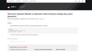 
                            6. Get error 'passwd: Module is unknown' when trying to change any ...