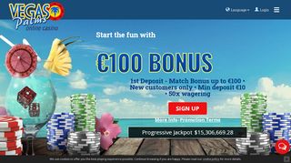 
                            2. Get €100 free at Vegas Palms Online Casino