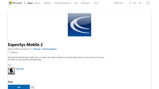 
                            7. Get ExpenSys Mobile 2 - Microsoft Store