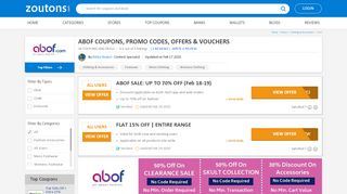 
                            7. Get (Extra 50% Off) Abof Offers Coupons, 100% Cashback Promo ...