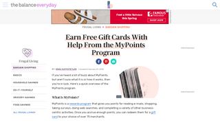 
                            11. Get Free Gift Cards With the MyPoints Rewards Program