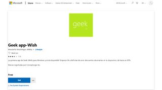 
                            5. Get Geek app-Wish - Microsoft Store