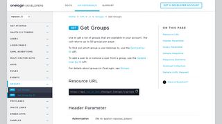 
                            2. Get Groups - OneLogin Developers