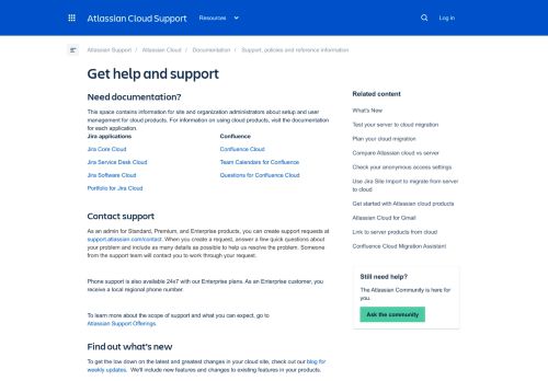 
                            9. Get help and support - Atlassian Documentation