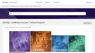 
                            13. Get Help - Certification Account / Technical Su... | Marketo Marketing ...