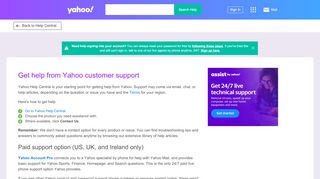 
                            3. Get help from Yahoo customer support | Yahoo Help - SLN6349