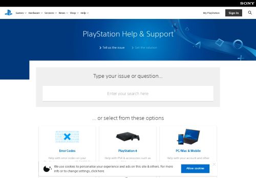 
                            6. Get Help - PlayStation