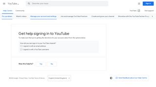 
                            3. Get help signing in to YouTube - YouTube Help - Google Support