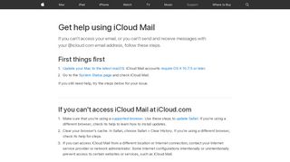 
                            1. Get help using iCloud Mail - Apple Support