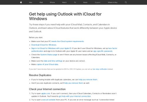 
                            3. Get help using Outlook with iCloud for Windows - Apple Support