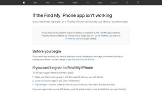 
                            7. Get help using the Find My iPhone app - Apple Support