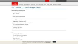 
                            10. Get help with The Economist on iPhone | The Economist