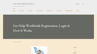 
                            3. Get Help Worldwide Registration, Login & How It Works
