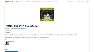 
                            9. Get HTML5, CSS, PHP & JavaScript - Microsoft Store