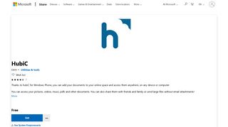 
                            10. Get HubiC - Microsoft Store
