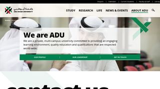 
                            9. Get in Touch - Abu Dhabi University