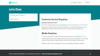 
                            2. Get in touch - Deliveroo