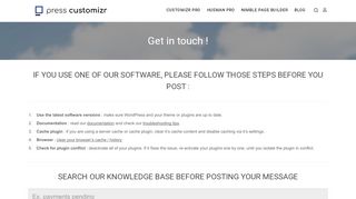 
                            5. Get in touch ! – Press Customizr