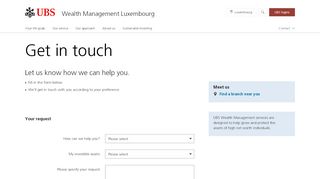 
                            13. Get in touch | UBS Luxembourg