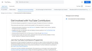 
                            1. Get involved with YouTube Contributors - Google Support