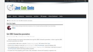 
                            4. Get JDBC Connection parameters | Examples Java Code Geeks - 2019