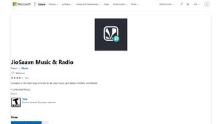 
                            10. Get JioSaavn Music & Radio - Microsoft Store
