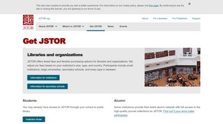 
                            1. Get JSTOR | About JSTOR