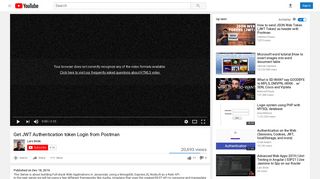 
                            11. Get JWT Authentication token Login from Postman - YouTube