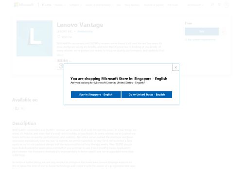 
                            8. Get Lenovo Vantage - Microsoft Store en-SG