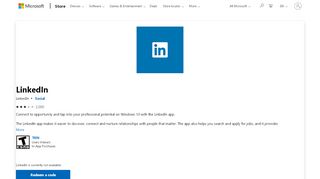 
                            11. Get LinkedIn - Microsoft Store