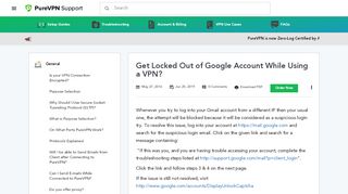 
                            7. Get Locked out of Google Account While Using a VPN?