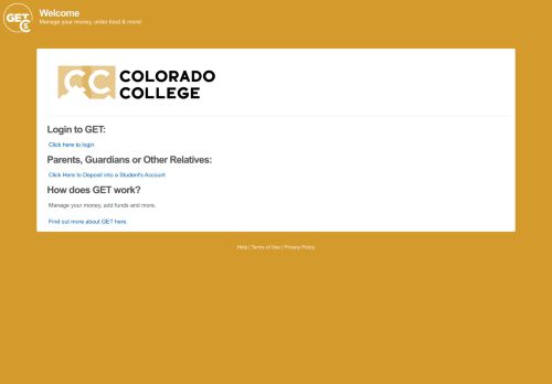 
                            4. GET - Login - Colorado College