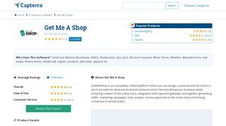 
                            5. Get Me A Shop Reviews and Pricing - 2019 - Capterra