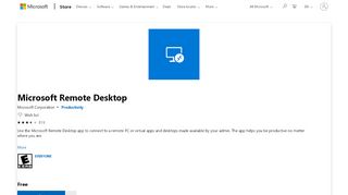 
                            1. Get Microsoft Remote Desktop - Microsoft Store