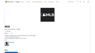 
                            11. Get MLB.TV - Microsoft Store