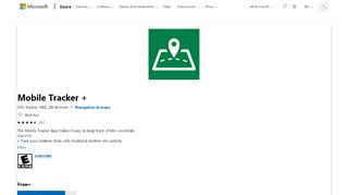 
                            9. Get Mobile Tracker + - Microsoft Store